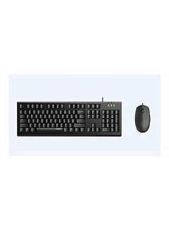 Buy Optical Mouse And Spill Resistance Keyboard Wired Combo Black in UAE