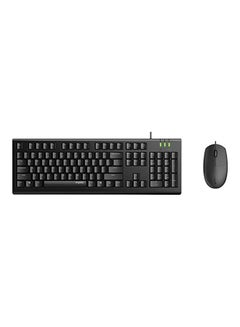 Buy Optical Mouse And Keyboard Wired Combo Black in UAE