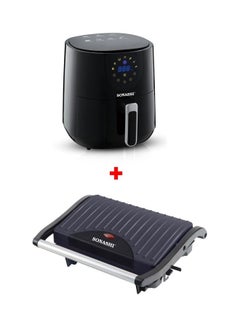 اشتري Digital Air Fryer With Grill-Sandwich Maker 700W 4.2 L 1300.0 W SAF-420/SGT-880/Bundle Black/Silver في الامارات