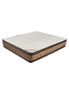 Buy Bolivia Bed King Size Mattress 12 Layers White/Light Brown 200x180cm in Saudi Arabia