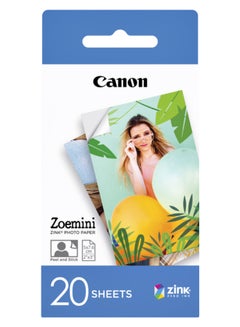 Buy ZINK Photo Paper Pack 20 Sheets of 2 x 3 ZINK Photo Paper Water & Tear Resistant Smudge-Free Peel-and-Stick Back in Saudi Arabia