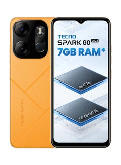 اشتري هاتف Spark Go 2023 ثنائي الشريحة باللون البرتقالي وذاكرة الوصول العشوائي (RAM) سعة 4 جيجابايت وذاكرة الوصول العشوائي (RAM) سعة 64 جيجابايت ويدعم تقنية 4G LTE - إصدار الشرق الأوسط في السعودية