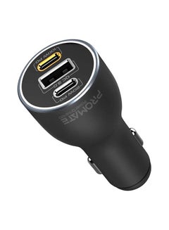 Buy Dual Type-C Super Fast Car Charger Adapter 120W Black in UAE