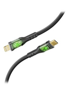 Buy Nylon Braided Cord Type-C To Lightning Cable 27W Black in UAE