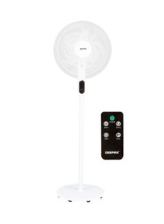 اشتري Smart Stand Fan WI-FI and Bluetooth Oscillation 9 Hour Timer 5 Blade Design 3 Speed Control Full Copper Motor2 Years Warranty 0.0 L 50.0 W GF21159 White/Black في الامارات