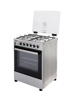 Buy 90x60cm 5 Burner FreestAnding Gas Cooker With FFD And Grill Function, Matt Enamel Pan Support, turnspit, Lamp, Ideal For Home, Kitchen And camps, Made in Turkey U6064FS Silver in UAE