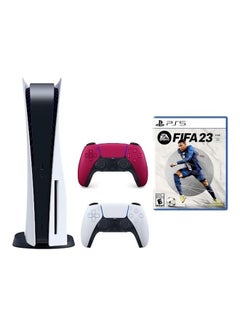 Buy PlayStation 5 Disc Console With Extra Red Controller & FIFA 23 in Saudi Arabia