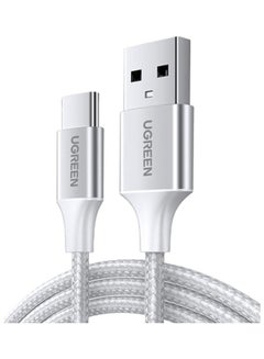 Buy Type-C To USB 2.0 Cable Aluminum Braid 3M Silver in Saudi Arabia