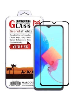 Buy Tecno Spark 8C 4G Screen Protector Tempered Glass Full Glue Side Clear/Black in UAE