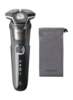 Buy Series 5000 Wet and Dry Electric Shaver With Soft Pouch S5887/10, 2 Years Warranty Carbon Grey in Saudi Arabia