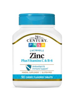 Buy Zinc Plus Vitamin C And B-6 Dietary Supplement - Cherry - 90 Tablets in Saudi Arabia