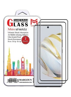 Buy 2 Pack For Huawei Nova 10 Screen Protector Tempered Glass Full Glue Back Clear in UAE
