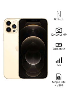 Buy iPhone 12 Pro With Facetime 128GB Gold 5G - International Specs in Saudi Arabia