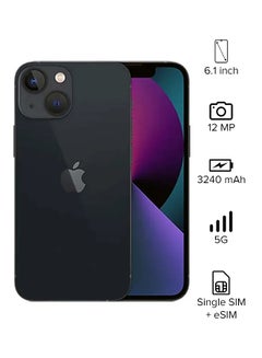 Buy iPhone 13 128GB Midnight 5G With Facetime - International Version in Saudi Arabia