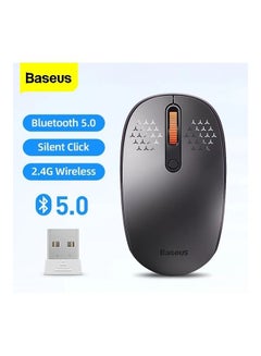 اشتري Tri-Mode Wireless Mouse 800/1000 /1600 Dpi 2.4G/Bluetooth 5.0/3.0 Silent Button Compatible With Windows, Harmony OS, Apple OS, Linux, Vista, And More Grey في الامارات