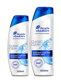 Buy Classic Clean Anti-Dandruff Shampoo For Normal Hair 400 + 200 Pack of 2 in UAE