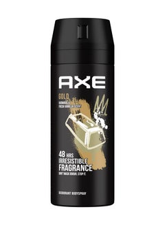 Buy Men Deodorant Body Spray For Long Lasting Odour Protection Gold 48 Hours Irresistible Fragrance 150ml in Saudi Arabia