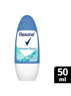 Buy Rexona Women Antiperspirant Deodorant Shower Clean Roll On  Promo White/Blue 50ml in Saudi Arabia