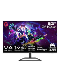 Buy Gop32Fhd240Va 32 Inch Fhd 240Hz 1Ms 1920X1080 Flat Va Gaming Monitor With G-Sync And Free Sync Black Hdmi 2.1 Console Compatible Black in UAE