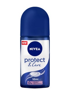 Buy Protect And Care, Antiperspirant For Women, No Ethyl Alcohol, Roll-On Multicolour 50ml in UAE