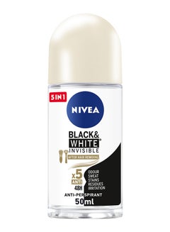 Buy Black And White Invisible Silky Smooth, Antiperspirant For Women, Roll-On 50ml in Saudi Arabia
