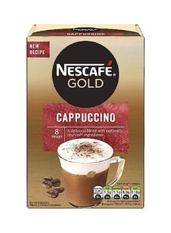 Buy Gold Cappuccino Instant Coffee Sachets 8 Mug 124grams Pack of 1 in UAE