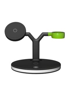 Buy 3-In-1 Wireless Charger Black/Green in UAE
