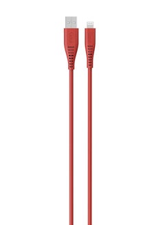 Buy Silicon Cable USB to Lightning 1.5M Red in UAE