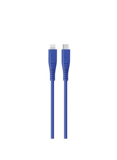 Buy Silicon Cable Lightning to Type C 1.5M Blue in Saudi Arabia