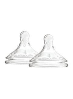 Buy Level 4 Wide-Neck Silicone Options And Nipple, Pack of 2 in UAE