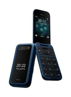 Buy 2660 Flip Dual Sim Feature Phone Blue 48MB RAM 128MB 4G - International Version in UAE
