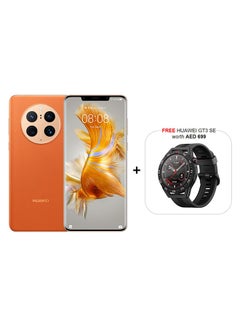 Buy Mate 50 Pro Dual SIM Orange 8GB RAM 512GB with GT3 SE Smartwatch - Middle East Version in UAE