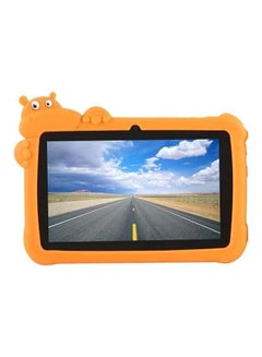 Buy K91 7-Inch 16GB/2GB RAM Bluetooth Wi-Fi Kids Tablet With Built-in Stand Silicone Case (Orange) in UAE