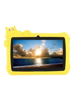 Buy K91 7-Inch 16GB/2GB RAM Bluetooth Wi-Fi Kids Tablet With Built-in Stand Silicone Case (Yellow) in UAE