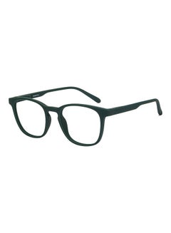 اشتري Hustlr | Peyush Bansal Glasses For Eye Protection From Digital Screens | Computer Glasses With Blue Cut And UV Protection | Lightweight Specs Zero Power | Medium | Military Green في الامارات