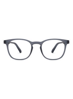 اشتري Hustlr | Peyush Bansal Glasses For Eye Protection From Digital Screens | Computer Glasses With Blue Cut And UV Protection | Lightweight Specs Zero Power | Medium | Grey في الامارات