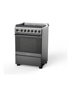 اشتري 60X60 cm, 4 Burners Gas Cooking Range, combine a stylish matte-gray anti-fingerprint TBA24BMG4G089KS cast Iron Silver في الامارات