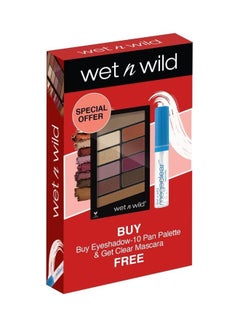 Buy Wnw Buy 10-Pan Palette Eyeshadow & Get Mega Shine Clear Mascara Free in UAE