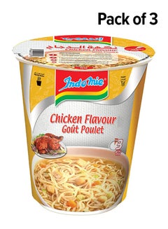 Buy Pack of 3 Instant Cup Chicken Noodles 3X60grams Pack of 3 in UAE