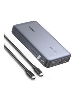 Buy 25000.0 mAh Power Bank 25000mAh, 145W Portable Charger for Laptop, USB C 3-Port Fast Charging, Smart Digital Display Battery Pack for iPhone 15 Series, MacBook Pro/Air, Dell, XPS, ASUS, iPad, Samsung etc Grey in UAE
