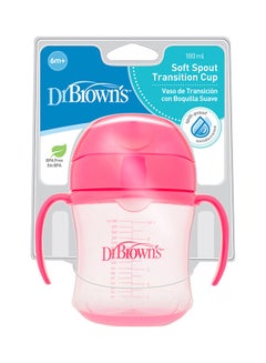 Buy Soft-Spout Transition Cup With Handles, 6 oz/180 ml, 6+ Months, Pack of 1 - Pink Deco in Saudi Arabia