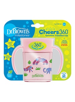 اشتري Smooth Wall Cheers 360 Cup With Handles, 7 oz/200 ml, Pack of 1, 6+ Months - Pink Deco في مصر