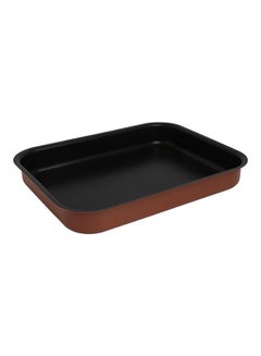 Buy Aluminium Roasting Pan Black/Brown 33x25cm in Saudi Arabia