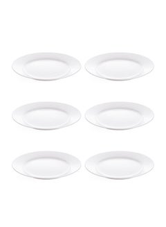 Buy 6-Piece Dinner Plates White 11inch in Saudi Arabia