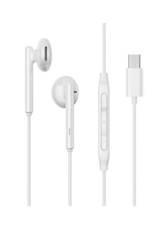 اشتري In-Ear Type C Headphones Wired Earphones With Microphone Usb-C Sound Noise Isolating Compatible New Ipad Mini 6, Ipad Pro, Galaxy S23/S22, S23Ultra, Ipad Air 5 White في الامارات