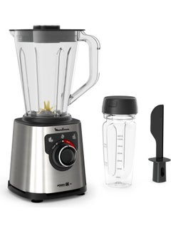 Buy PerfectMix,High Speed Blender, Powelix Life Technology for fast Results, 2L Light and Unbreakable Jar,1200 Watts, Powerful Blending, Inspiring Moulinex App,600 ml on the go bottle, LM88HD27 1200.0 W LM88HD27 Silver in UAE