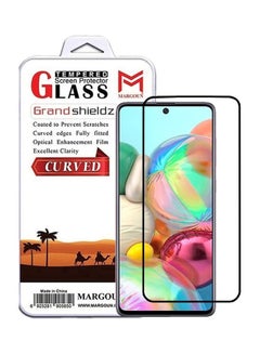 Buy Samsung Galaxy A71 Screen Protector Tempered Glass Full Glue Back Clear in UAE