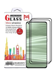 Buy 2 Pack For Realme GT2 Pro Screen Protector Tempered Glass Full Glue Back Clear in UAE