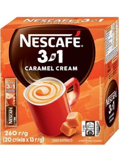 Buy 3 In 1 Caramel Cream Instant Coffee 260grams Pack of 20 in UAE