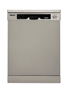 Buy 12 Place Settings Dishwasher, Mechanical control, 12L Water consumption, 2 Racks, 6 Programs, LED Display,1-19 Hours Delay Start, 57db, Overflow & leakage protection, Heater protection, Self Clean option, 59.8 x 59.8 x 85 cm 42.0 kg NDW6012 Silver in UAE
